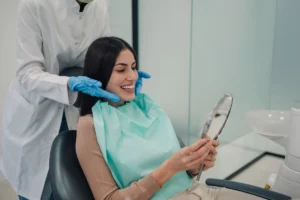 Happy Patient Admiring Image